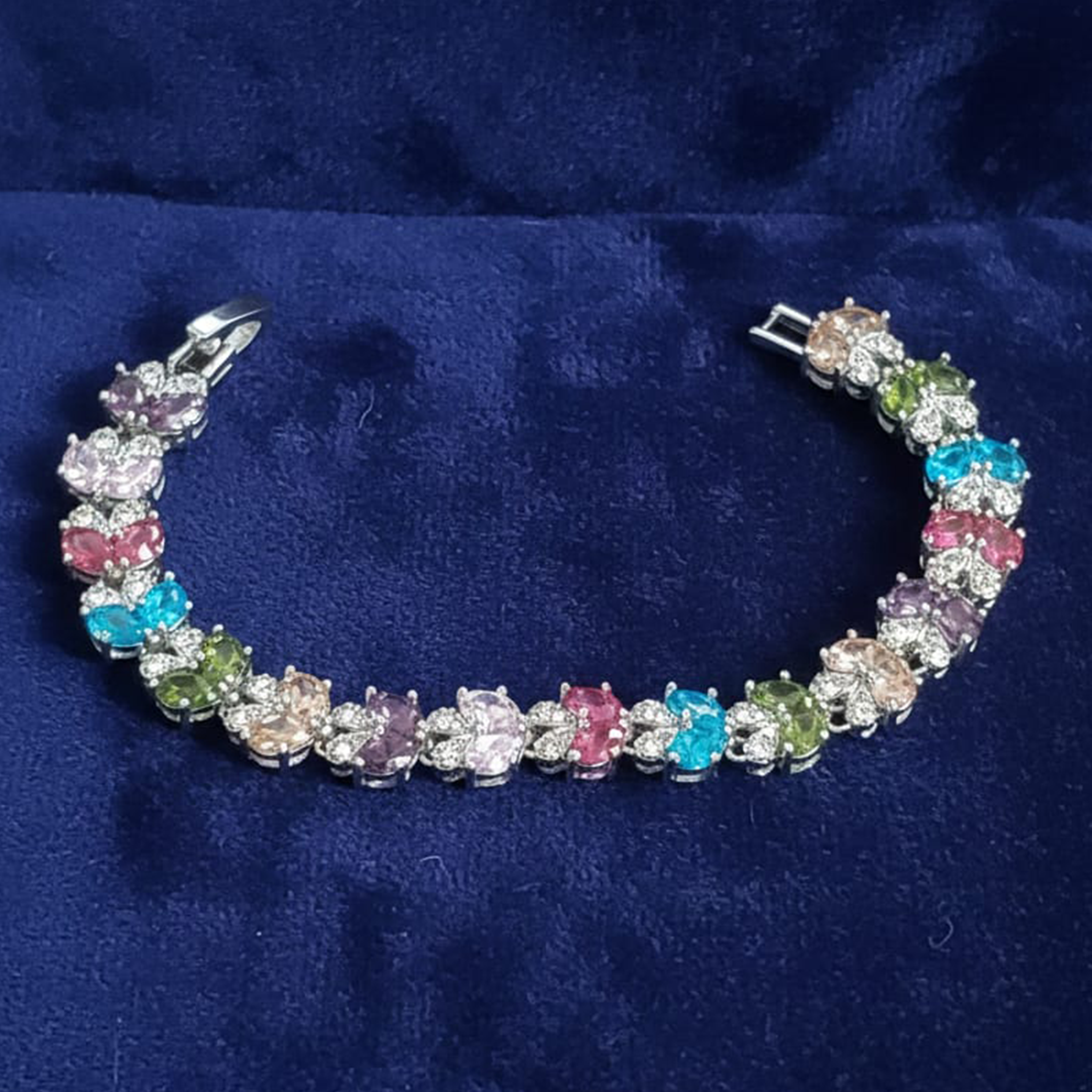 Double Line Marquise Multi Tennis Bracelet
