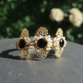 Tree Brass And Onyx Bracelet