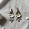German Silver + MOP Earrings