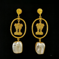 Ashoka Lion Baroque Earrings
