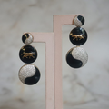 3 Circle Saachi Earrings Black