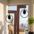 Tourmaline Round Hanging Earrings