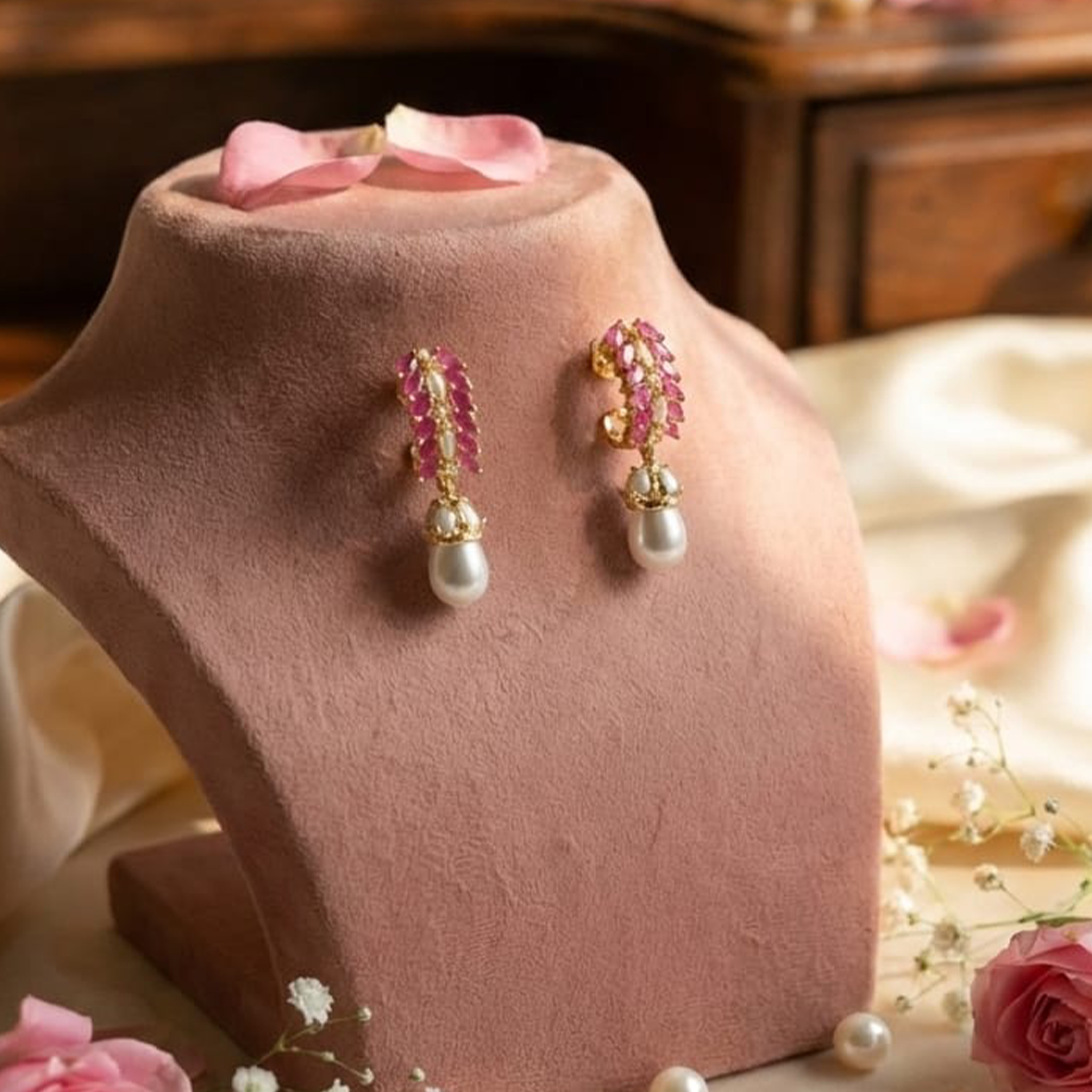 Shell Pearl + Red stone bali