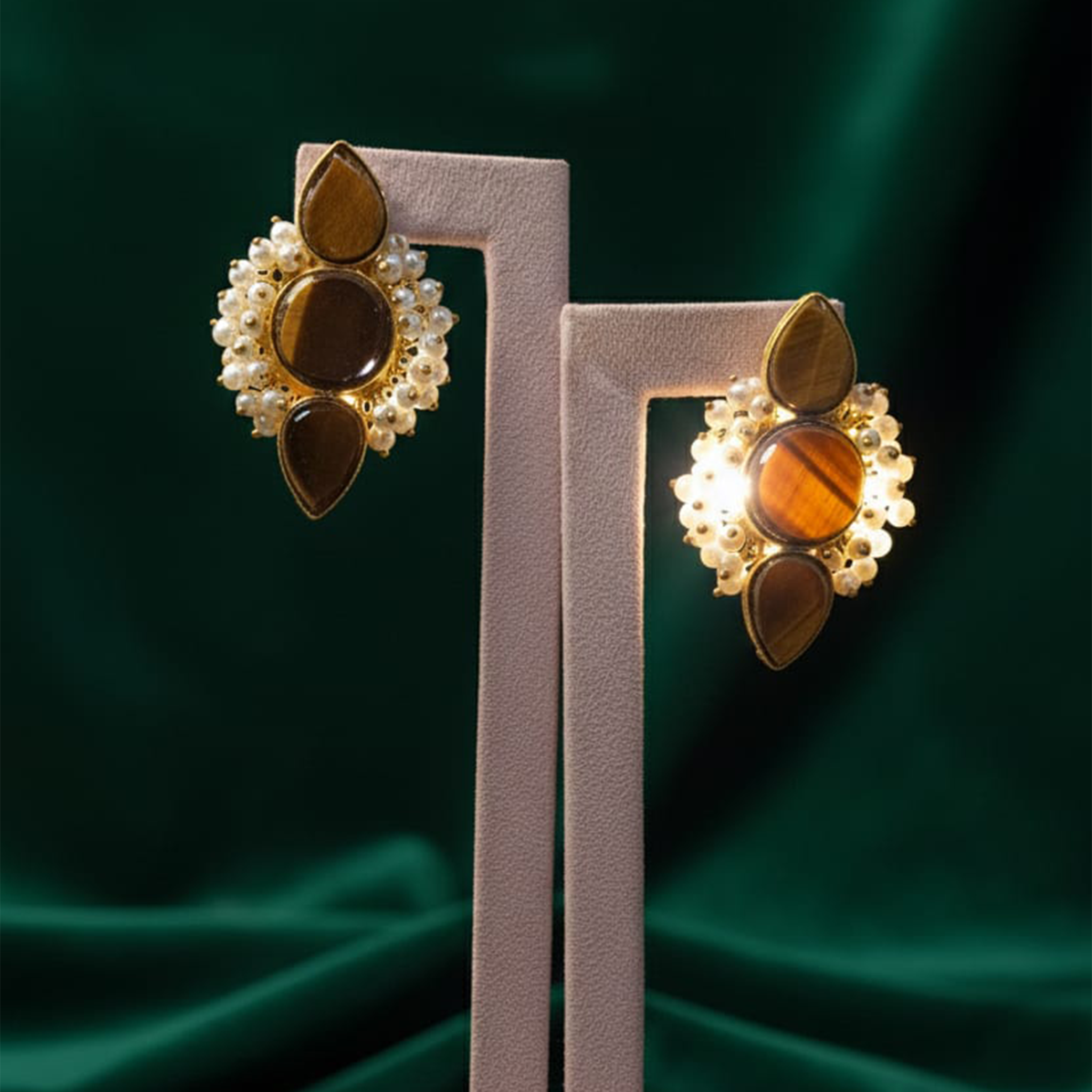 3 step wood earrings