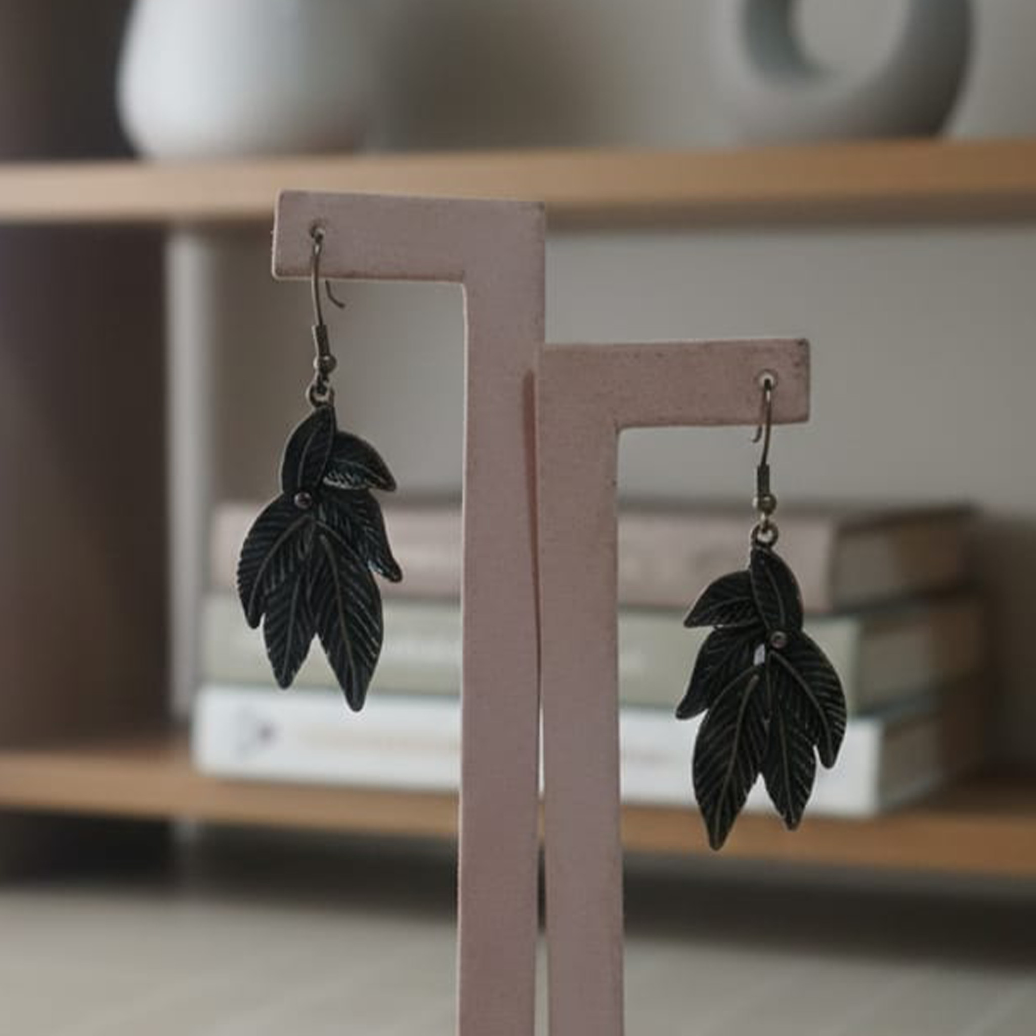 German Silver Leaf Earrings
