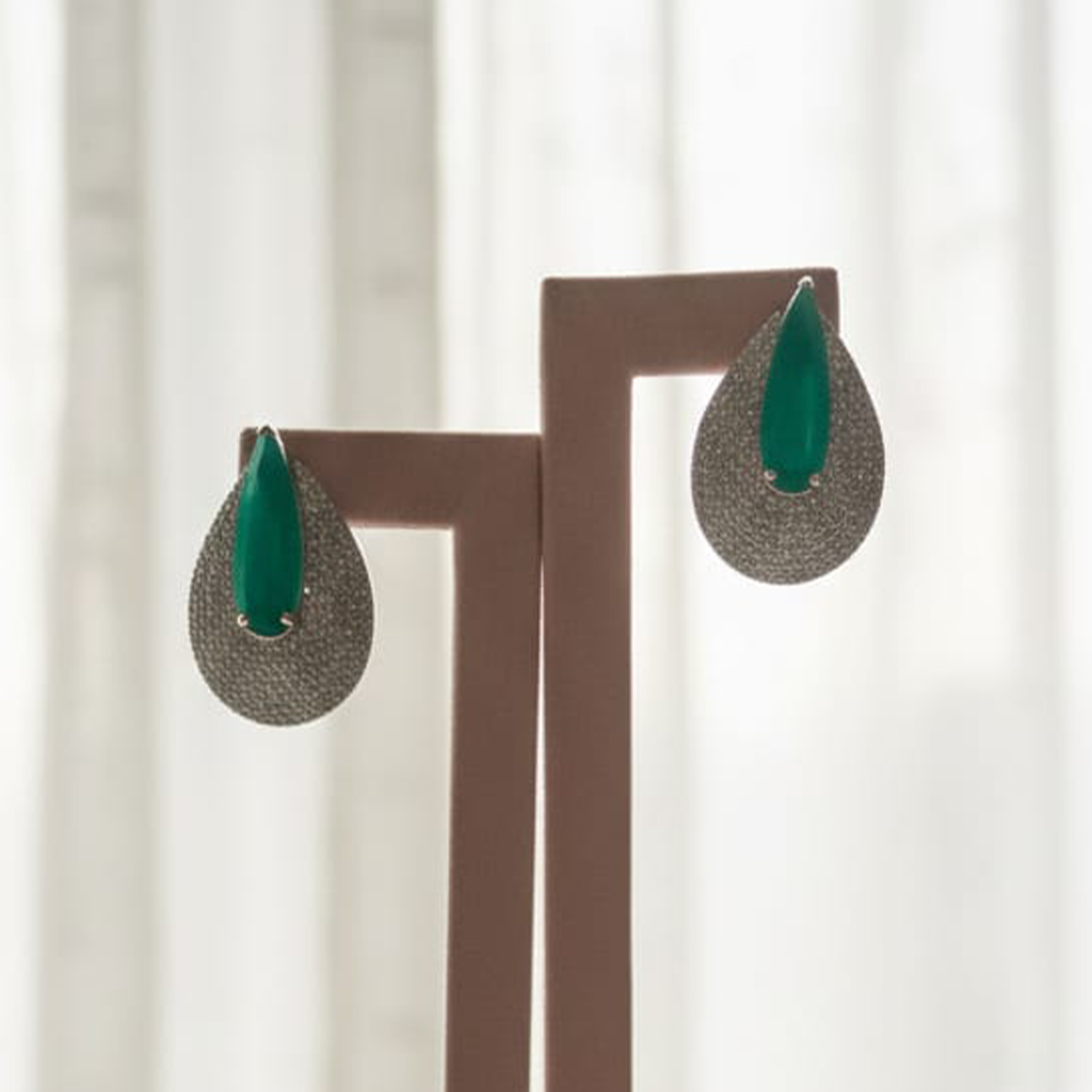 Drop Doubles + CZ Earrings
