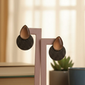 German Silver Drop Shape Stone Earrings