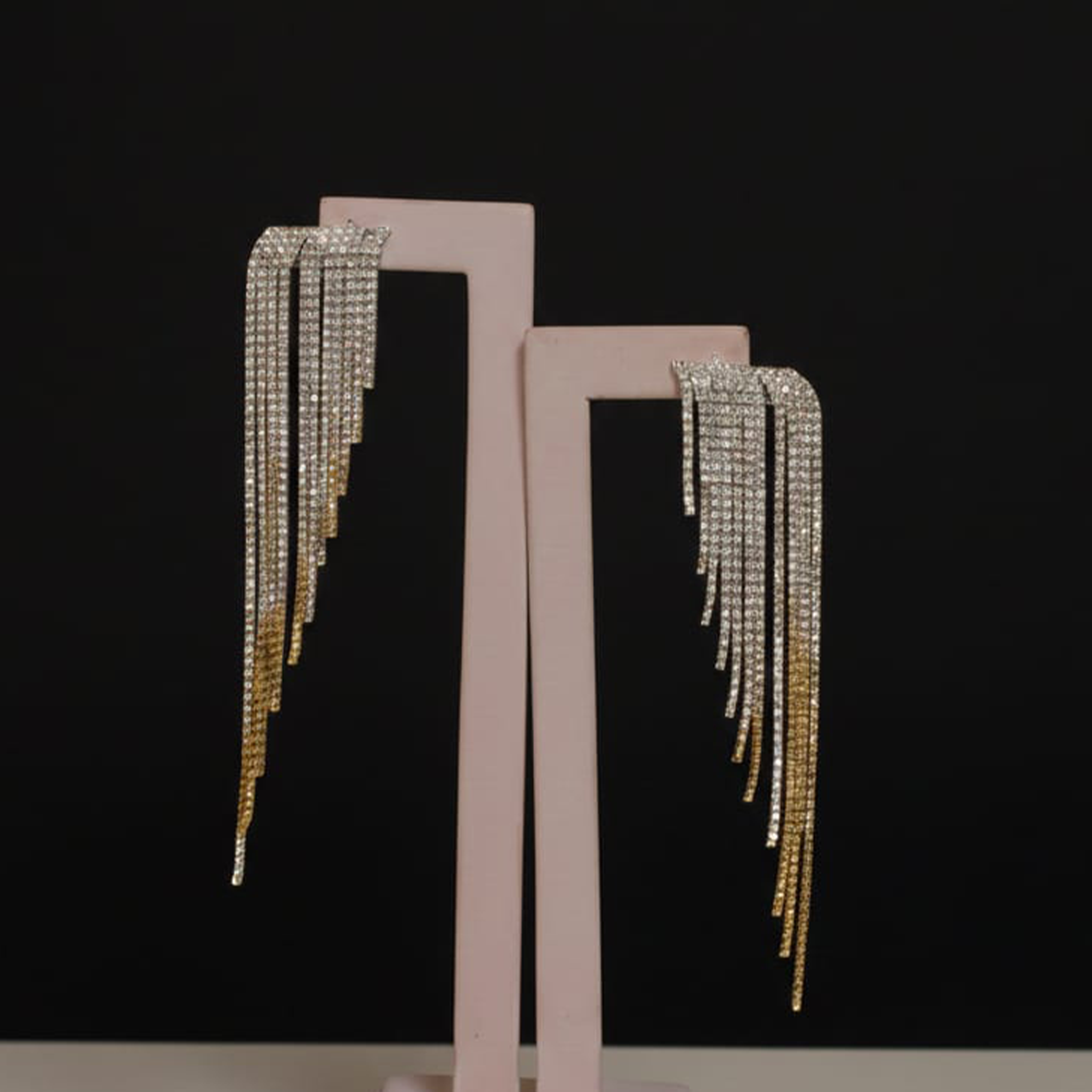CZ Step Long Earrings