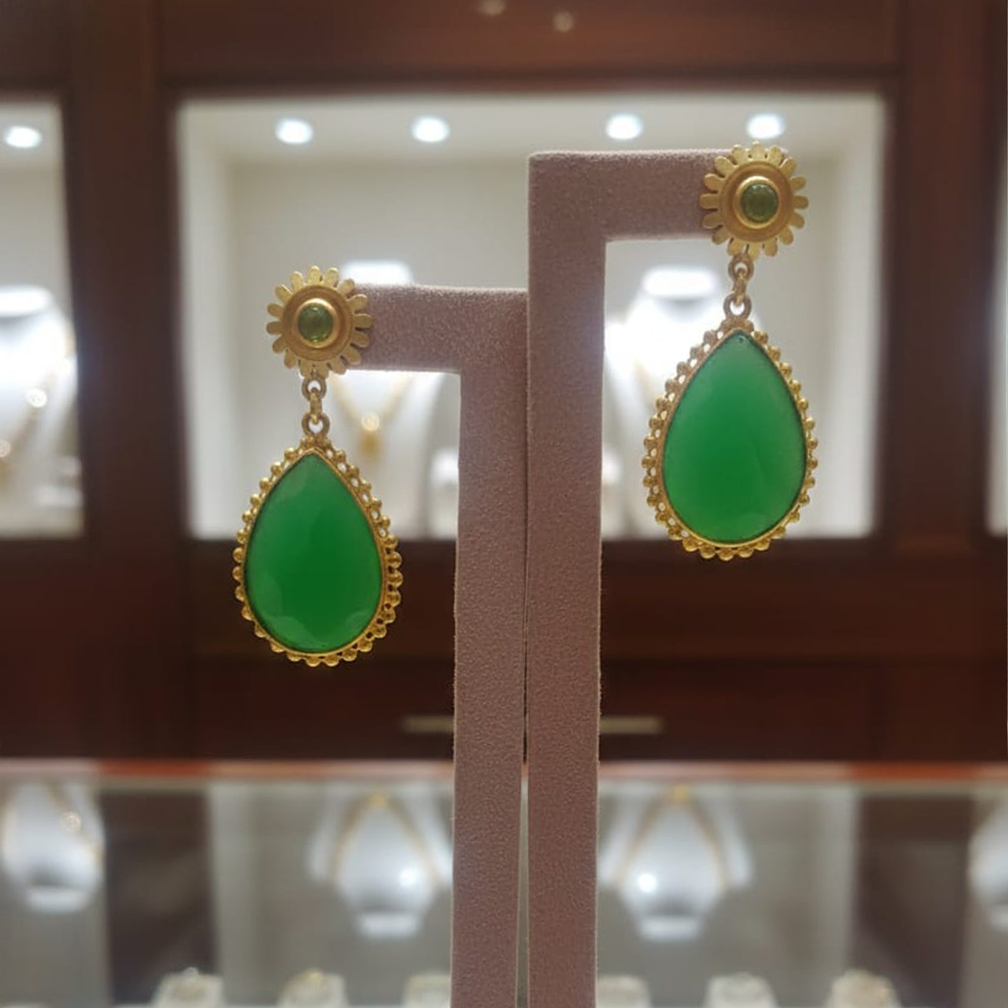 Drop Stone Earrings