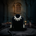 SHELL PEARL 9LADD + KUNDAN JALI NECKLACE SET