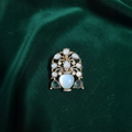 PINK STONE + MOP MENS BROOCH