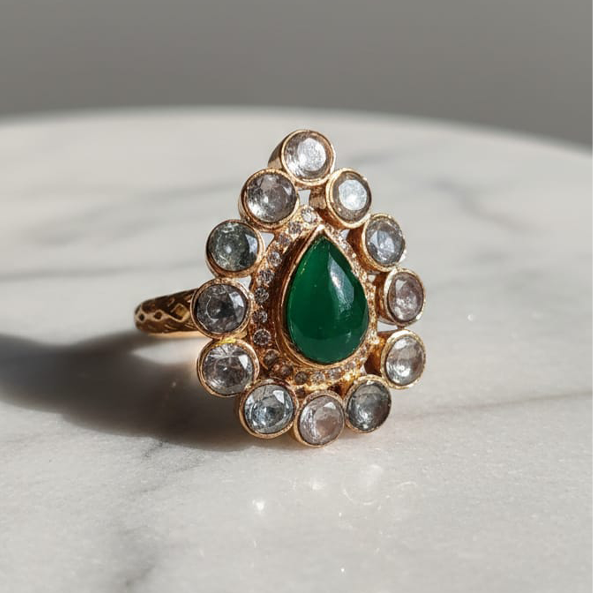 Red kundan Ring